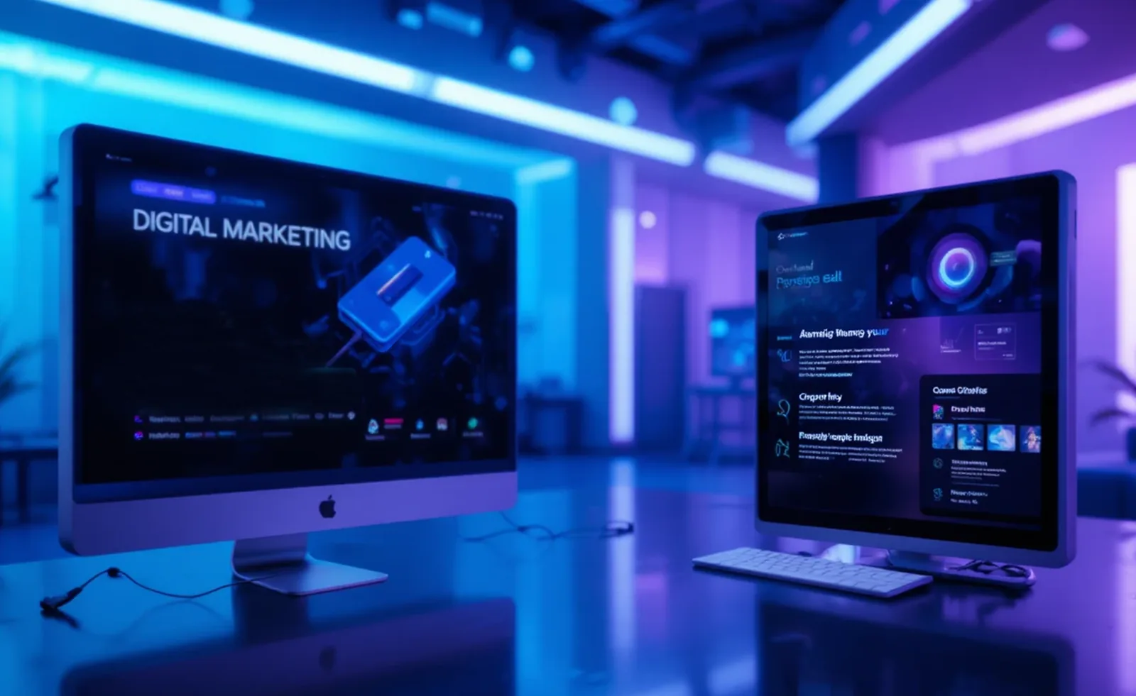 Professional web design in El Ejido: monitors with a digital marketing strategy