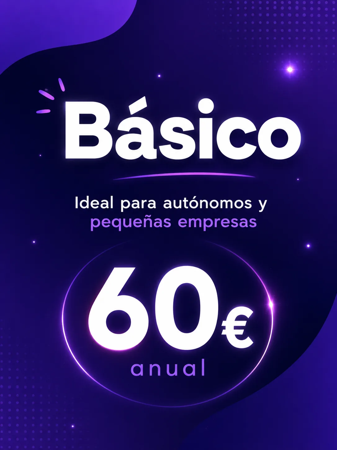 Plan Básico de mantenimiento web: 60 euros al año