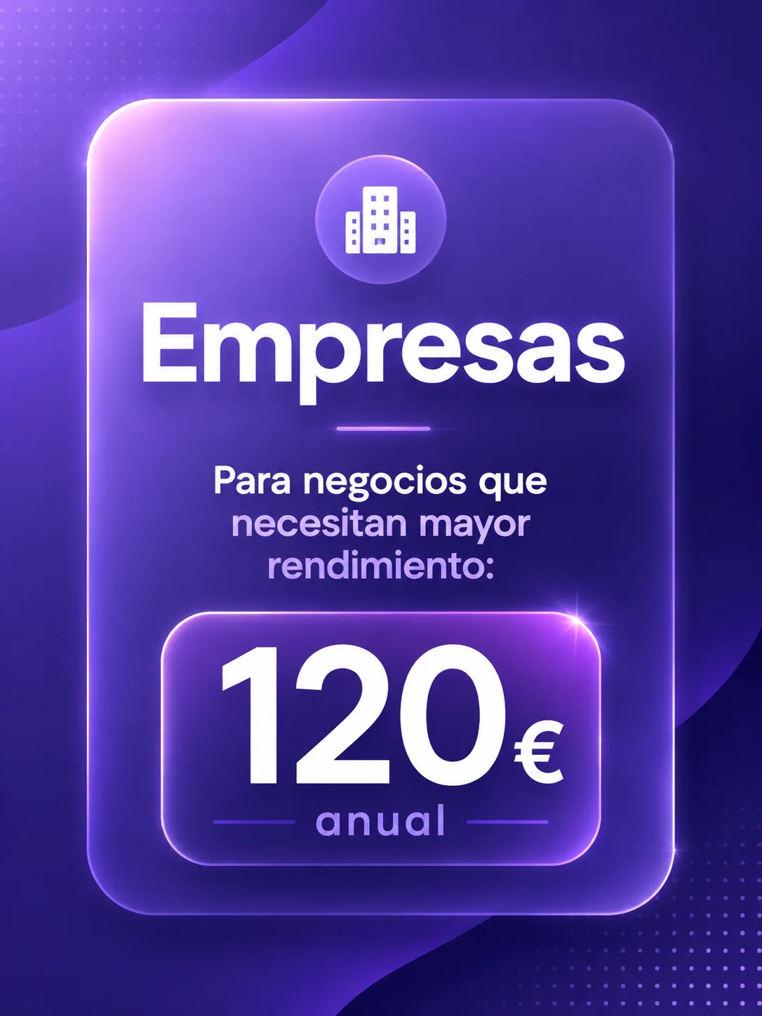 Plan Empresas de hosting y mantenimiento: 120 euros al año