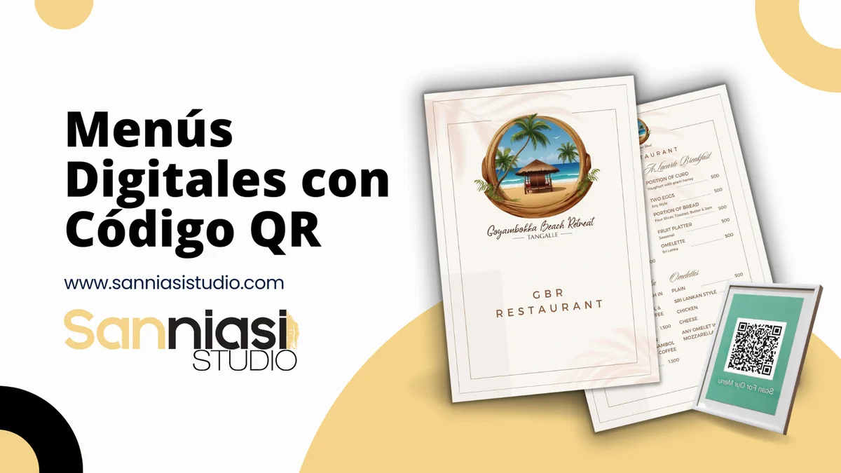 Menú digital con código QR para restaurantes