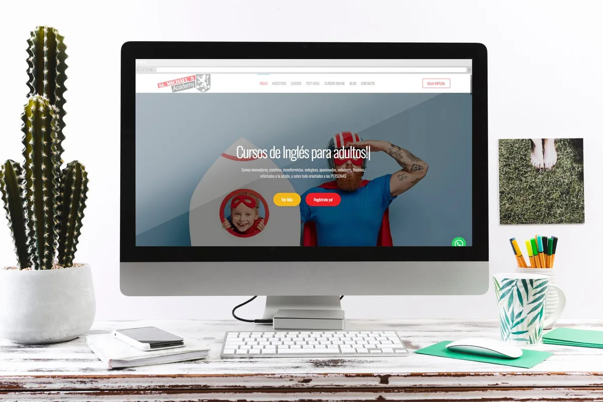 Diseño web de St Michaels Academy, academia de inglés en El Ejido
