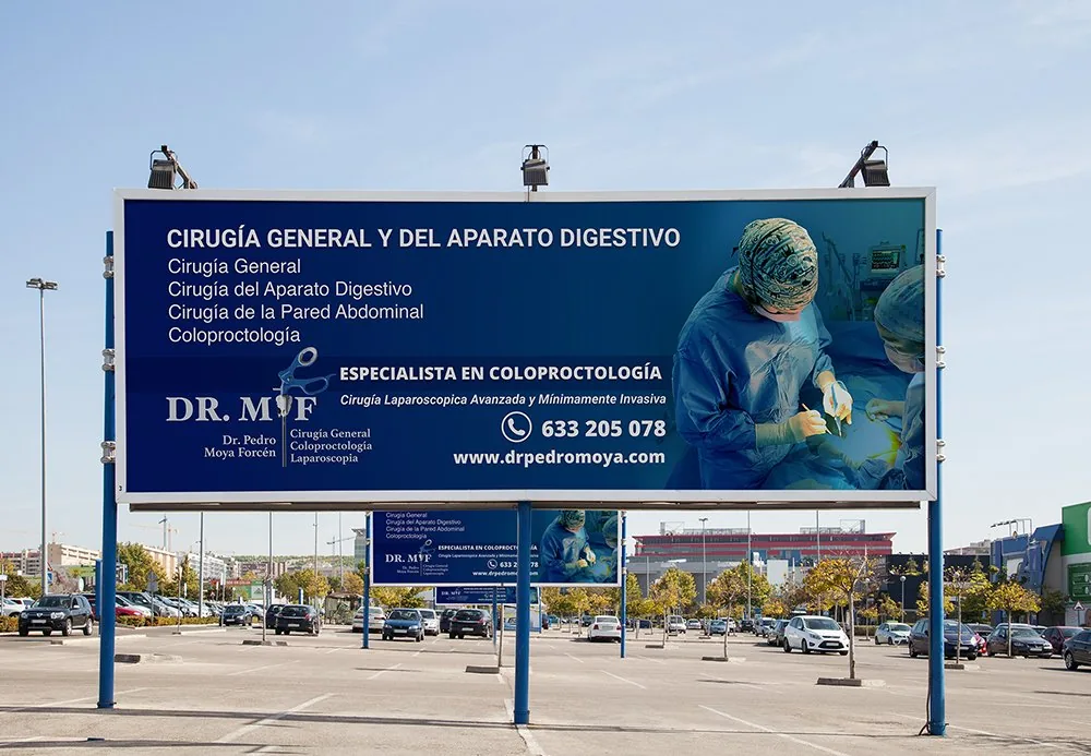 Diseño de vallas publicitarias de carretera y mupis