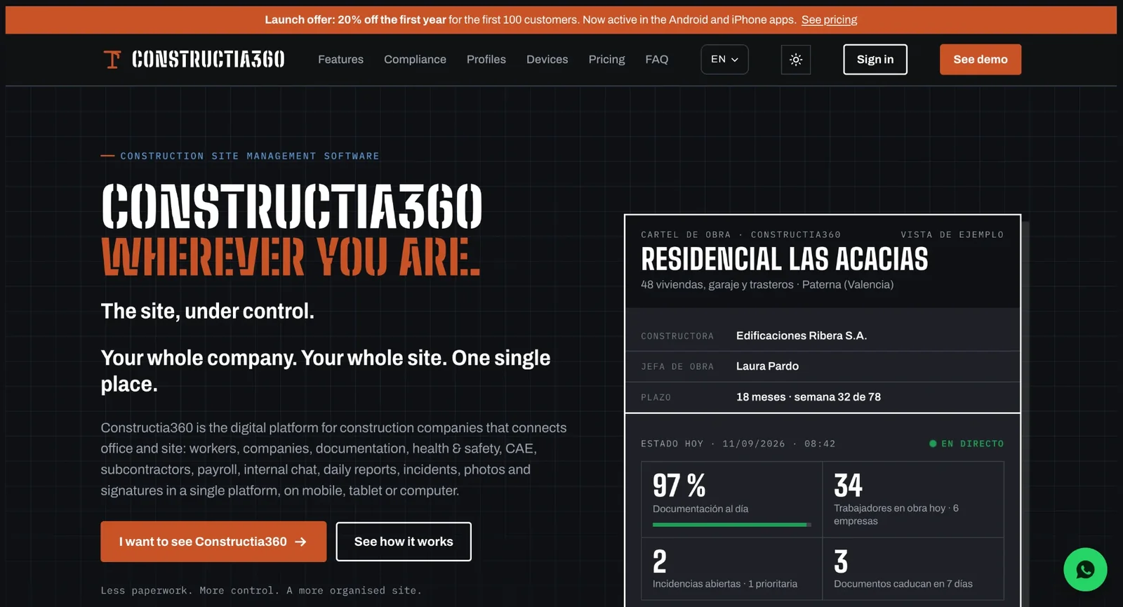 Constructia360, plataforma de gestión de obras para constructoras
