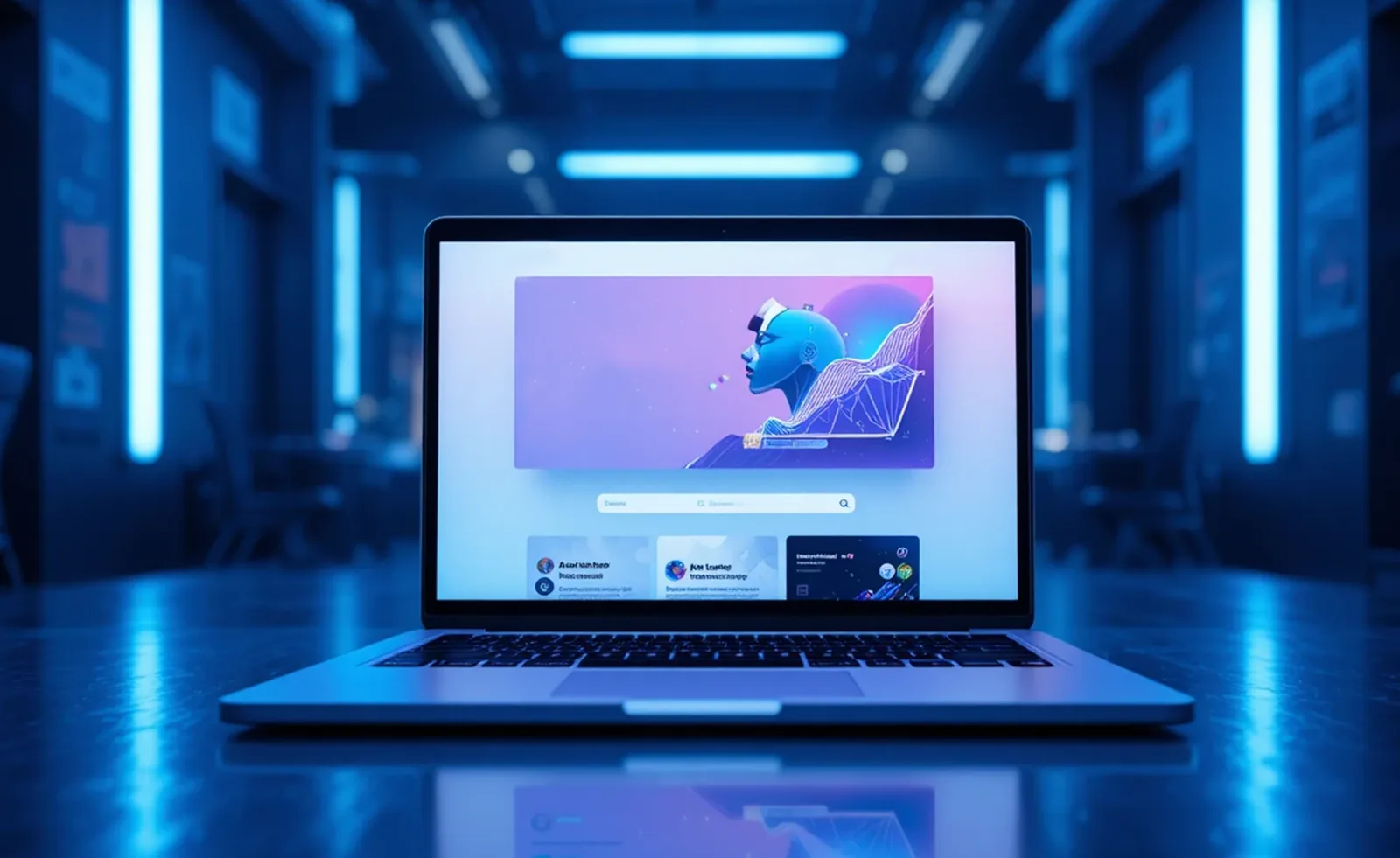 Diseño web WordPress para negocios de El Ejido: portátil con la web de una empresa